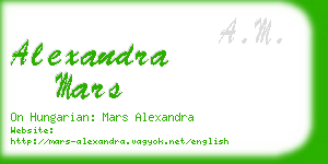 alexandra mars business card
